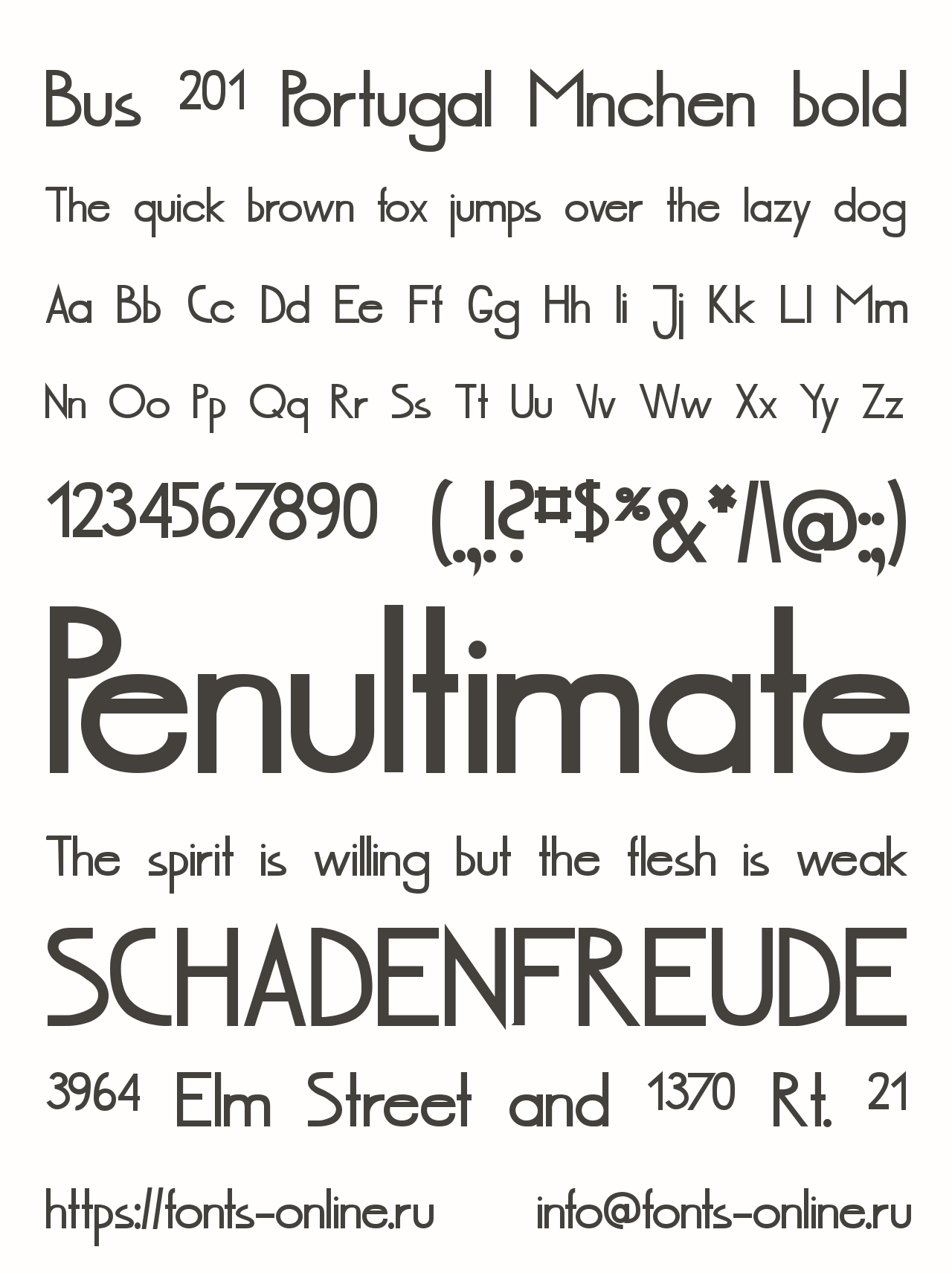 Bus 201 Portugal Mnchen bold Free Font Download